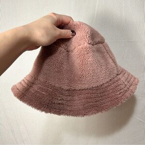 David and Young Blush Fuzzy Bucket Hat